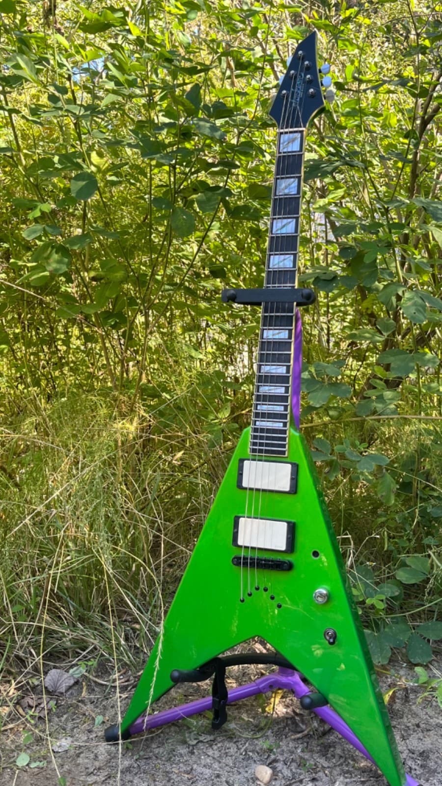!! 2008 PRO USA JACKSON King V KV2T Custom EMG Active Pickups Absinthe Green !!