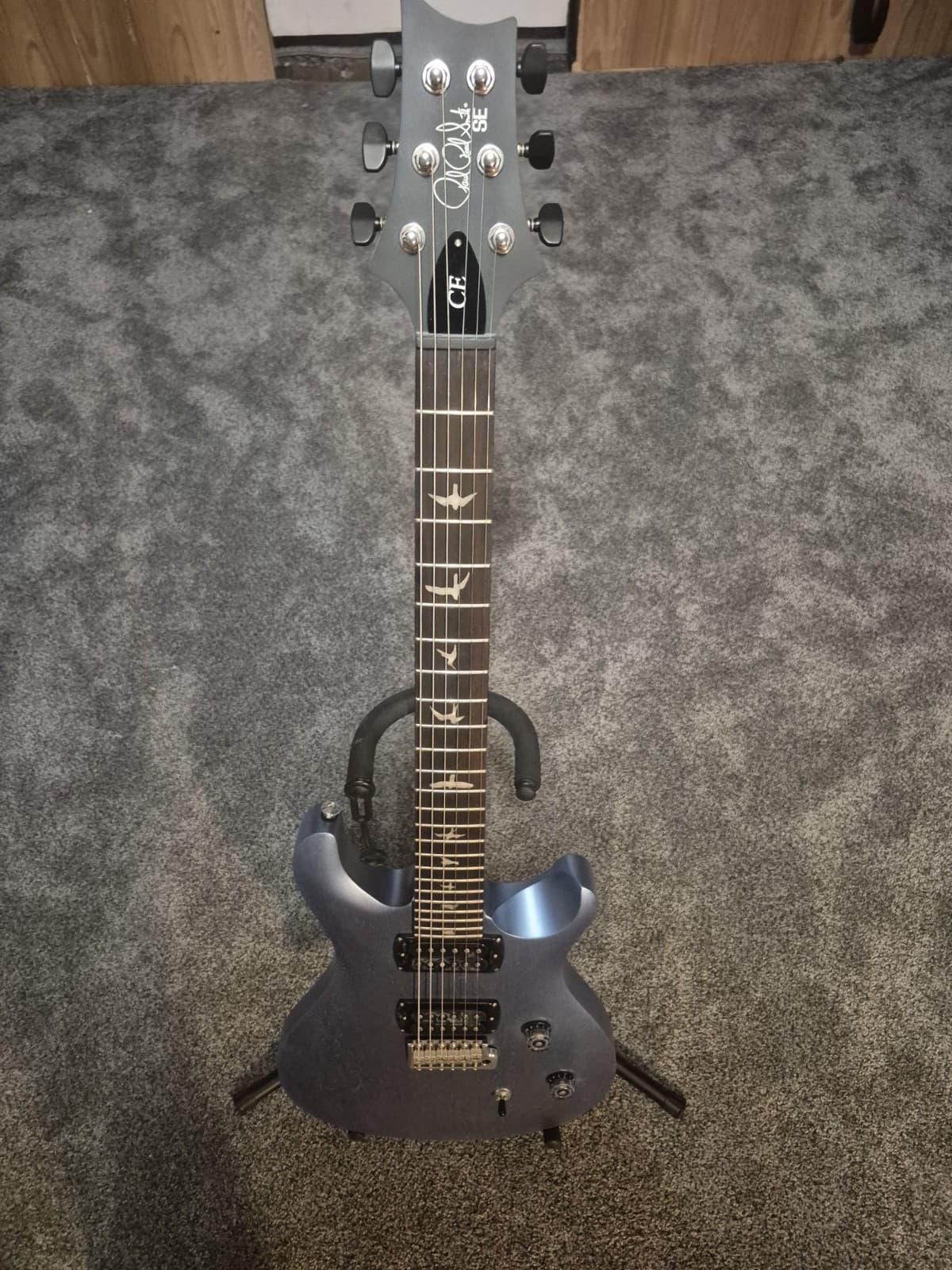 PRS Guitars SE CE Electric Guitar Solid Body 6 String Metallic Blue Right-Handed