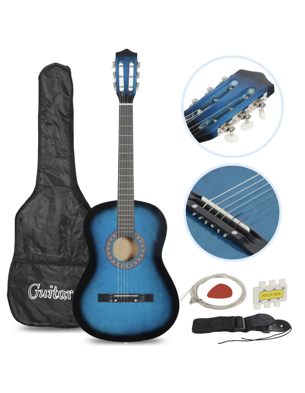 30-inch Beginner Acoustic Guitar Package - Starter Bundle Kit & Accessories