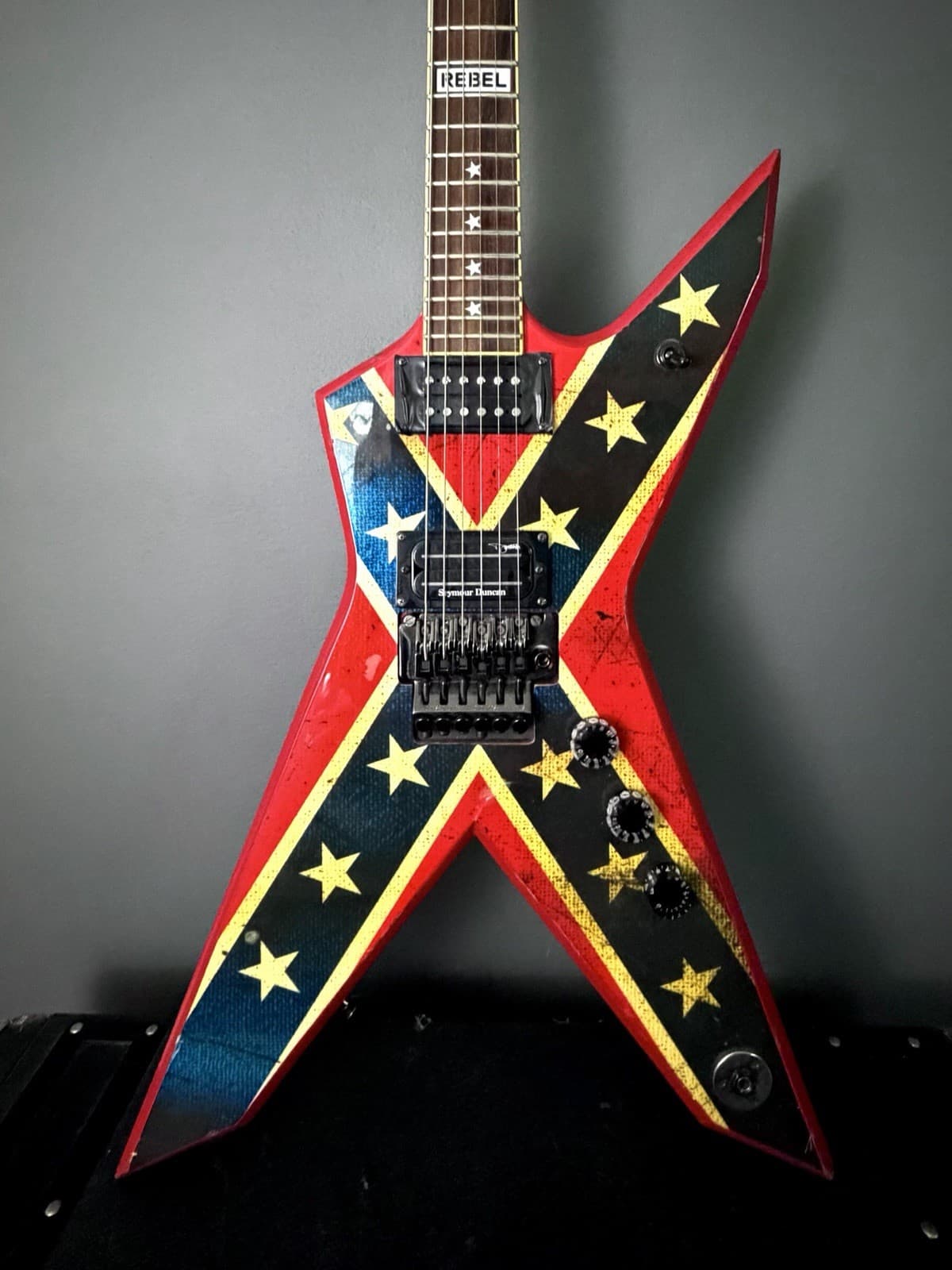 Original Dean Dimebag Dime Dixie Rebel Tour Used Darrell Pantera Guitar CFH ML