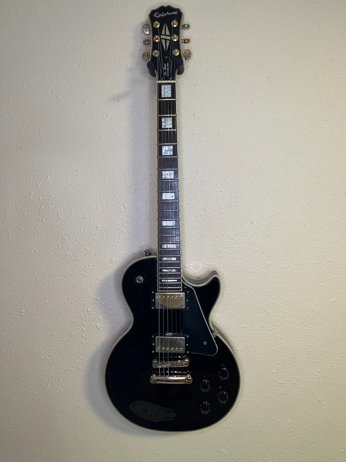 Epiphone Les Paul Custom Pro 2012-2019 - Black Electric Guitar Coil Split