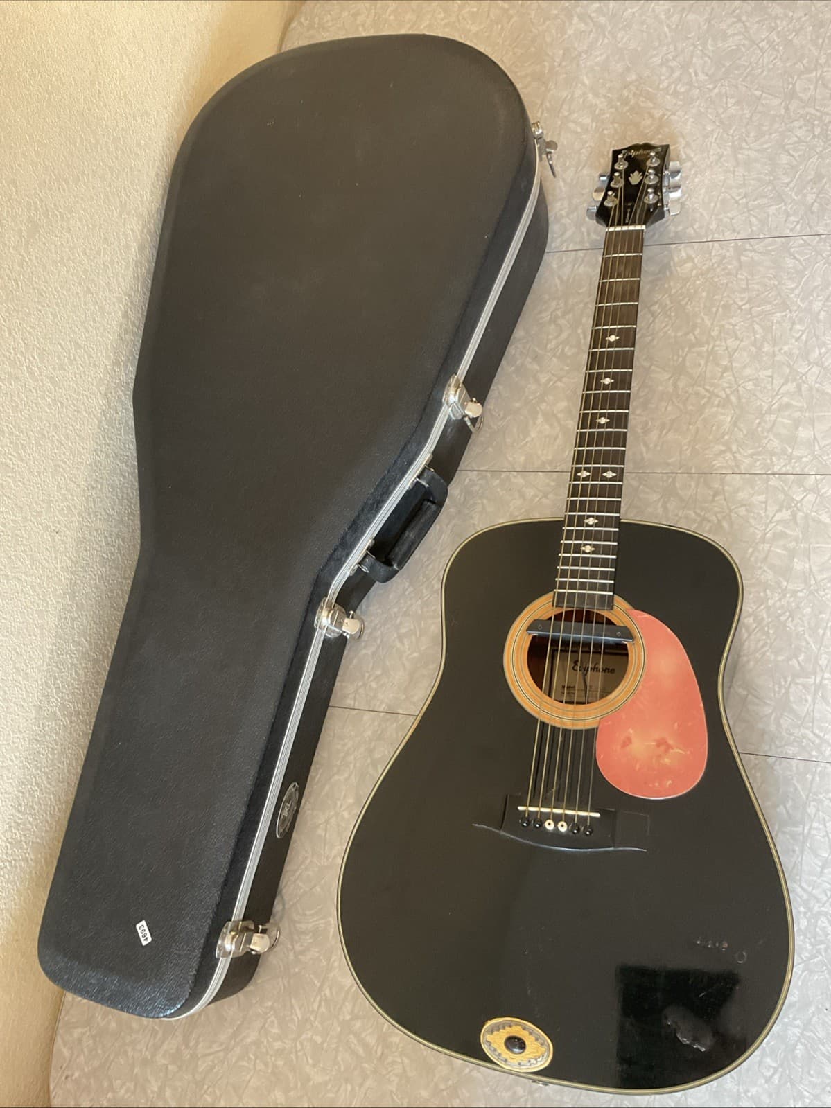 Vintage Epiphone By Gibson 6-String Acoustic Guitar Model PR 350 B W/ Hard Case