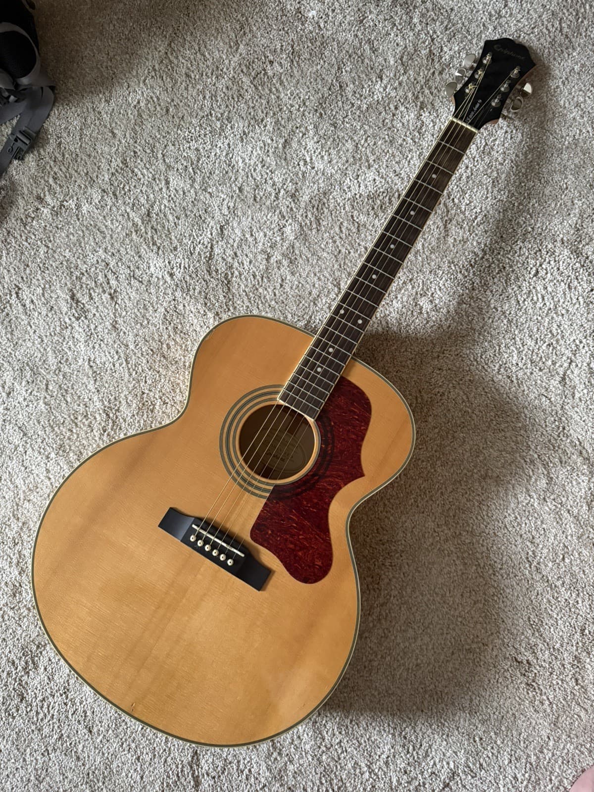 2010 Epiphone EJ-200N Jumbo Acoustic Guitar ProSetup J-200 Style