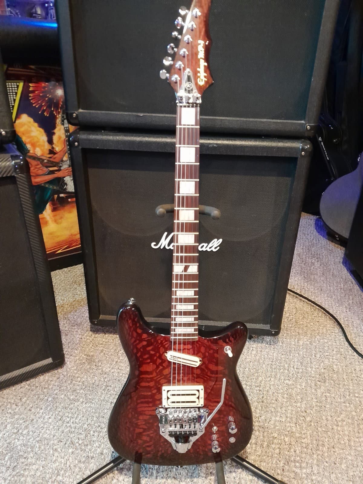 Custom Epiphone Coronet Guitar with Floyd Rose Tremolo
