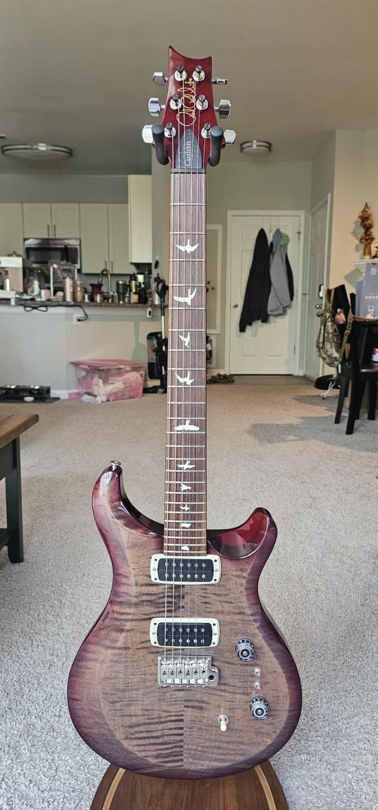 PRS S2 Custom 24-08 Electric Guitar - Faded Gray Black Purple Burst - Open Box