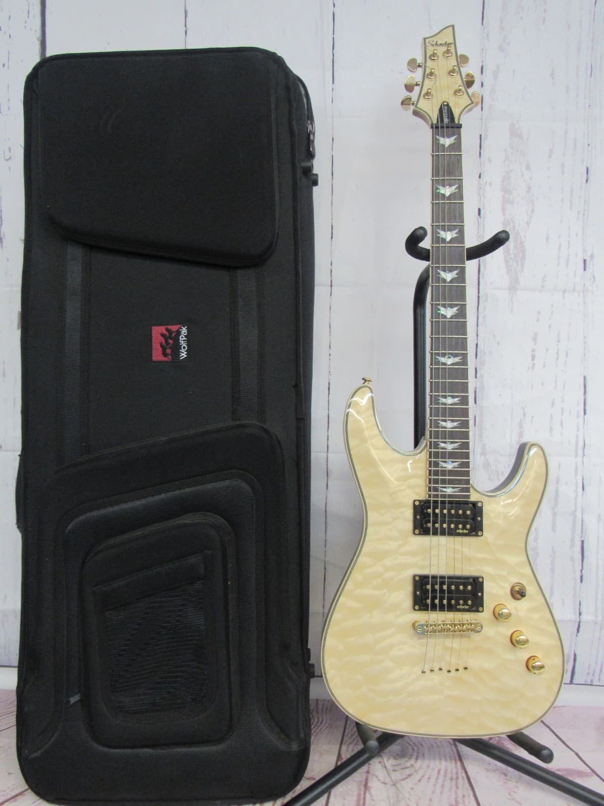 Schecter Omen Extreme-6 Electric Guitar - Natural w/ Wolfpak Polyfoam Case