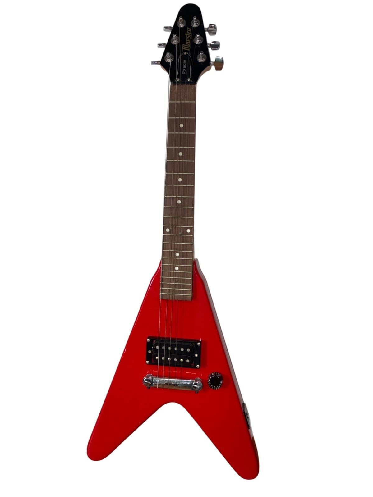 Maestro By Gibson Roadie Mini Flying V Electric Guitar Red-Preowned Needs Repair