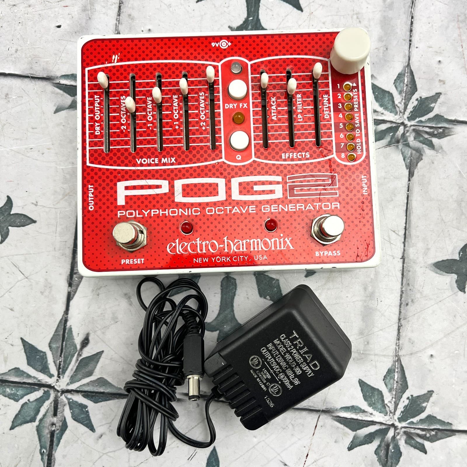 Electro-Harmonix POG2 Octave Guitar Effect Pedal #13398