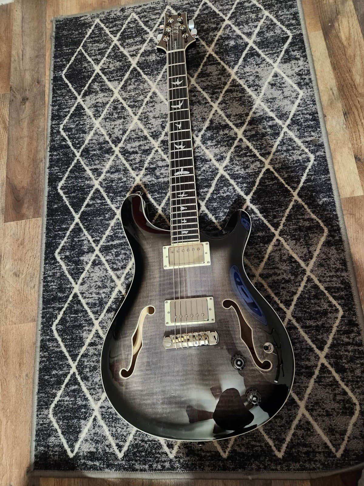 PRS SE Hollowbody II Charcoal Burst Electric Guitars with Gig Bag Free Shipping