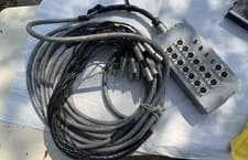 Vintage Distex Corporation 20 Channel XLR Audio Snake Stage Box + Cables Lot
