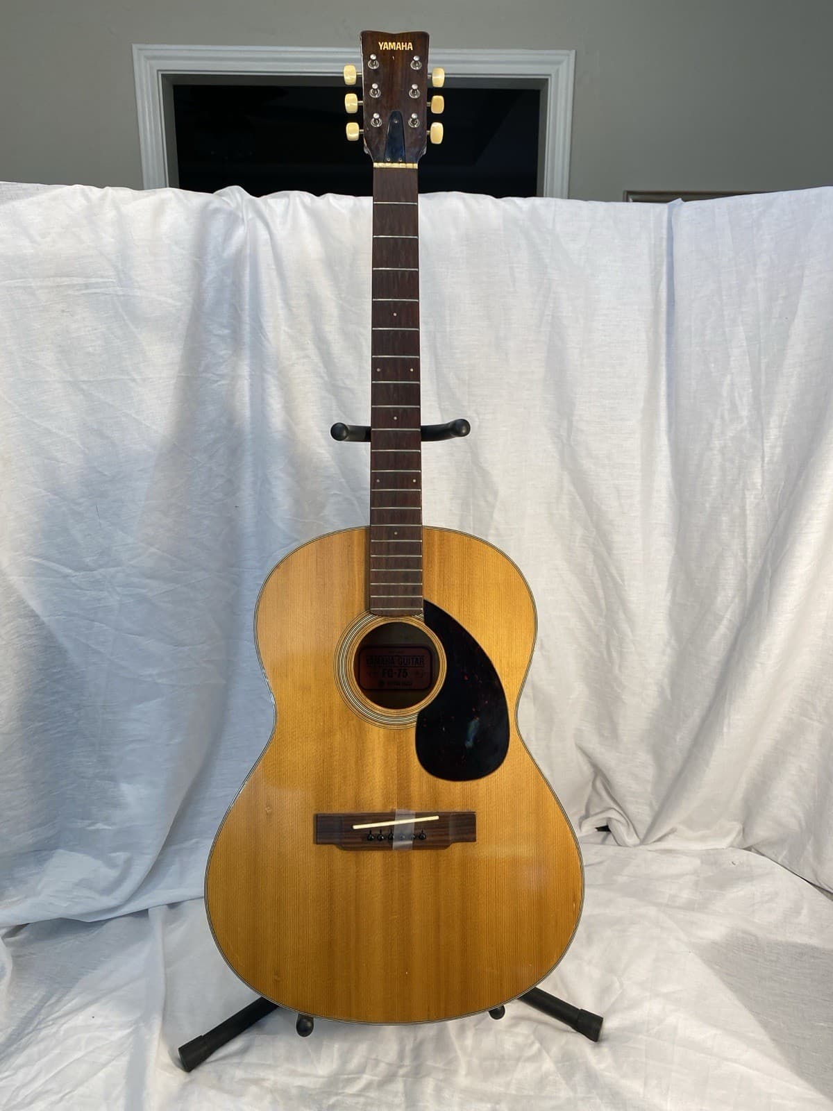 Yamaha FG-75 FG Series 3/4 Parlor Acoustic Guitar Natural 1970s Japan