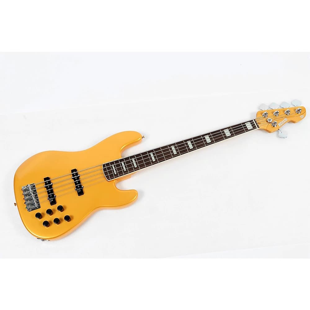 Markbass MB GV5 Gloxy CR RW 5String Bass Guitar Metallic Yellow 197881465308 OB