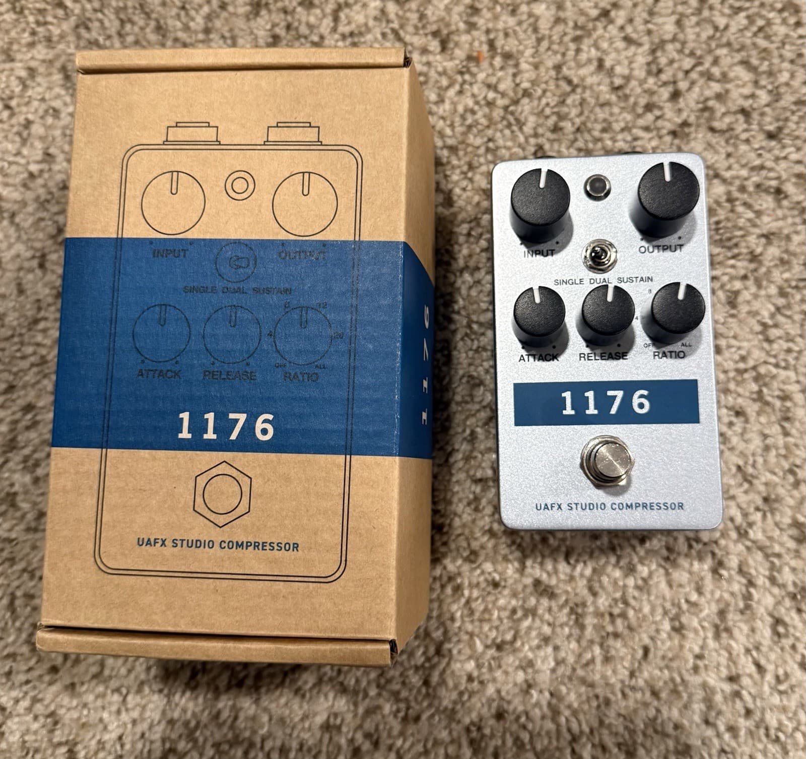 Guitar Pedal - Universal Audio UAFX 1176 Studio Compressor Pedal - Mint