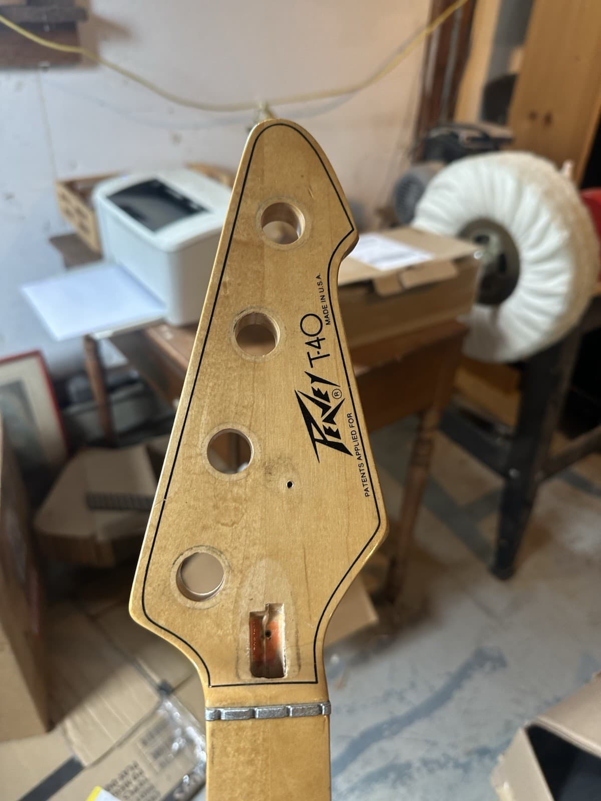 Original Vintage Peavey USA T-40 Electric Bass Guitar Neck.