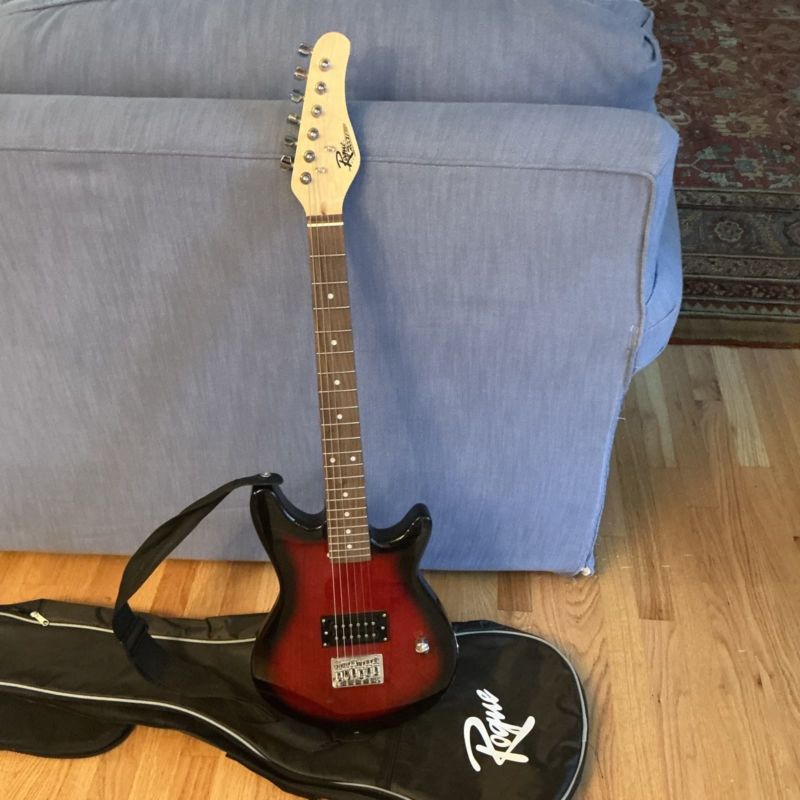 Rogue Rocketeer 3/4 Mini Solid Body Electric Guitar w/ Gig Bag and Strap