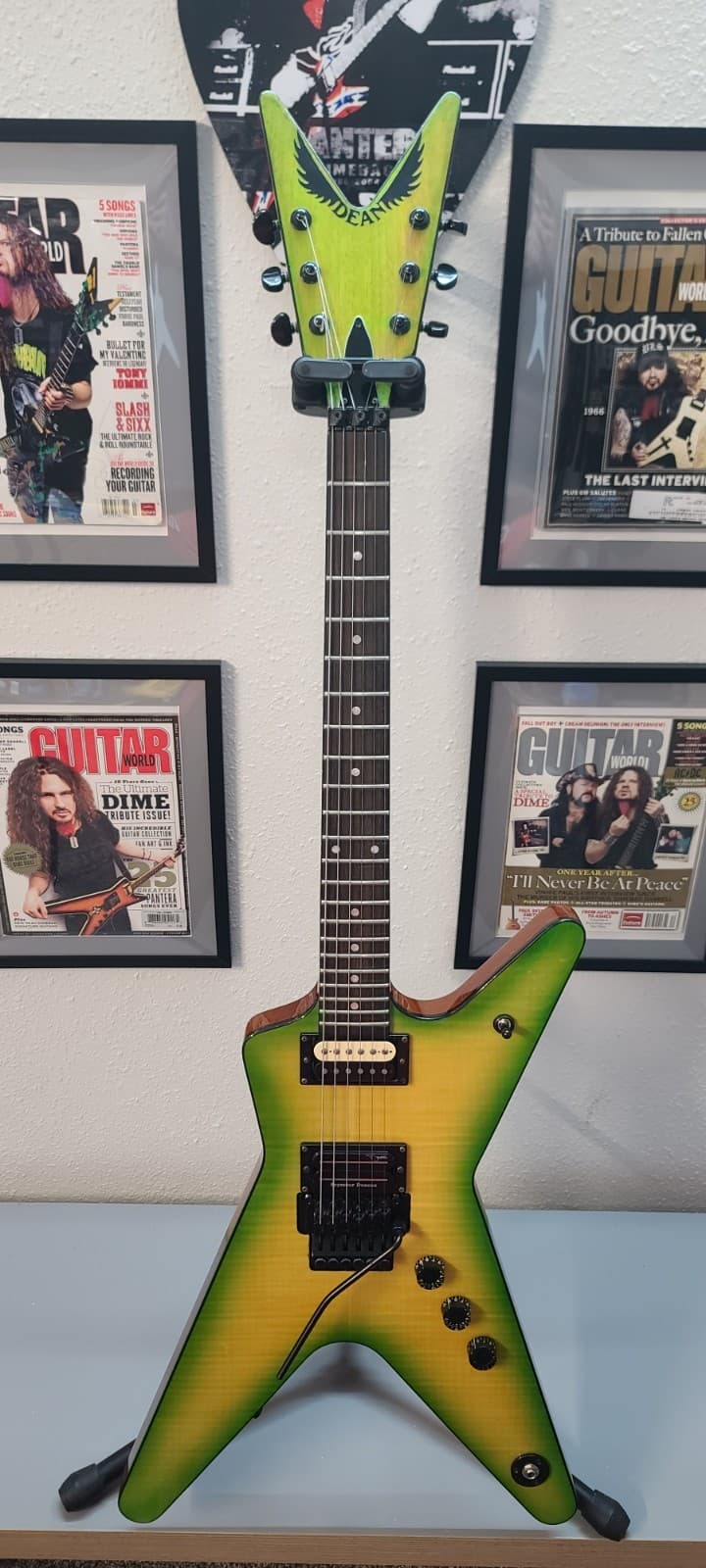 Dean ML Dime Slime Custom Paint Matched Headstock, DIMEBAG ML DFH Dime Guitar