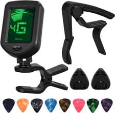 XPCS Guitar Picks Capo Tuner Set for Guitar Players and Beginners