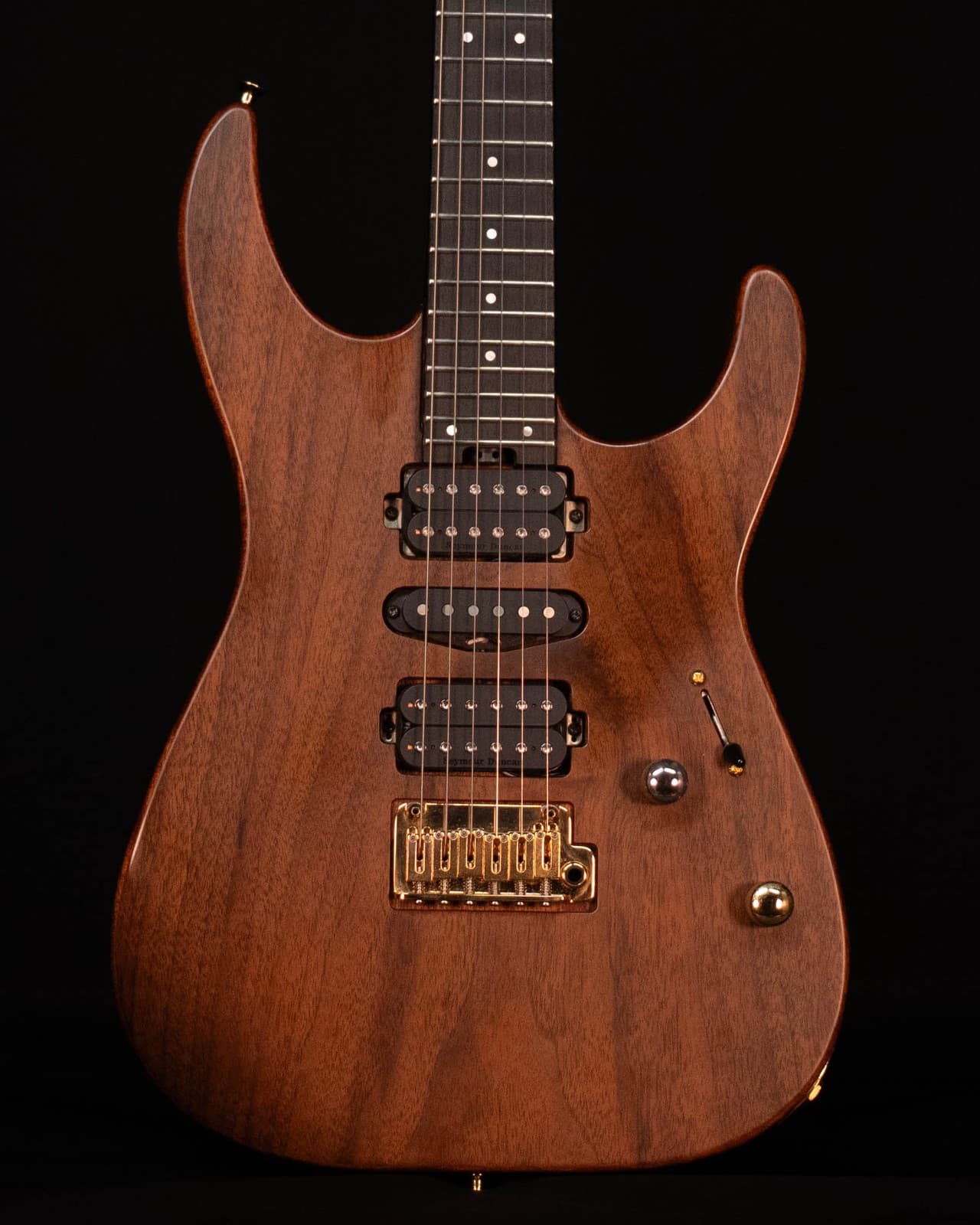 Charvel MJ DK24 HSH Mahogany with Figured Walnut w/Hard Shell Case, 2022 - USED