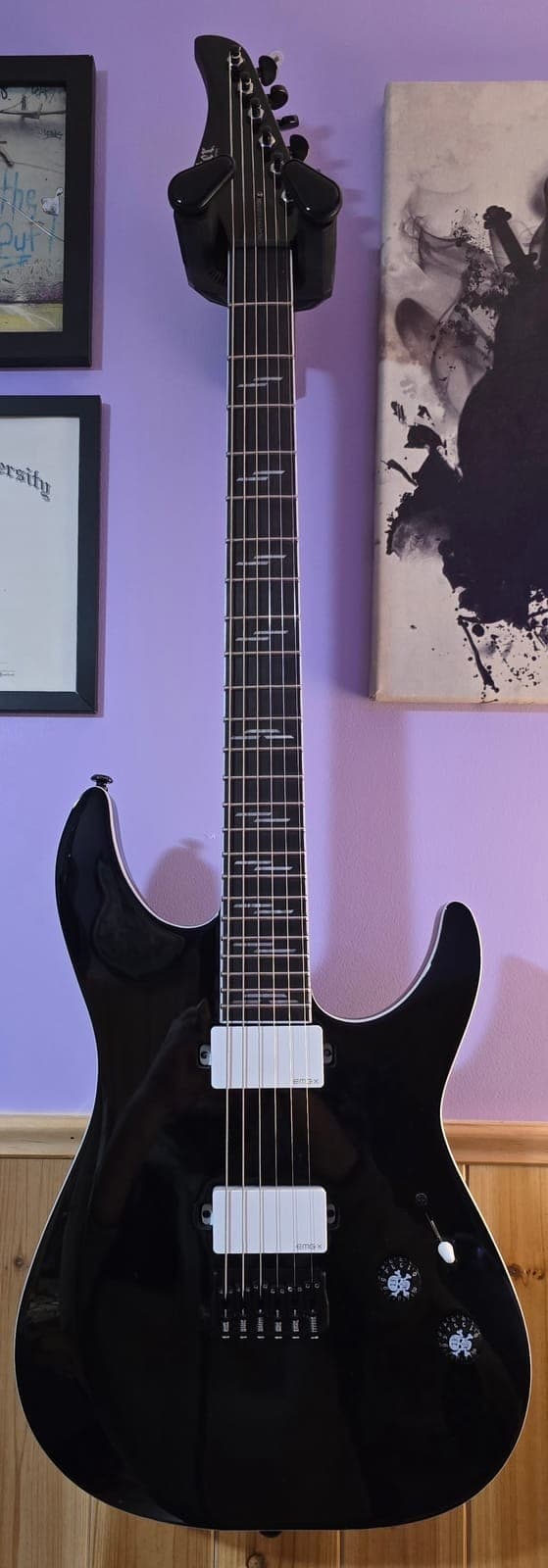 Schecter Reaper-6 Custom 2022 - Present - Gloss Black - EMG 81x