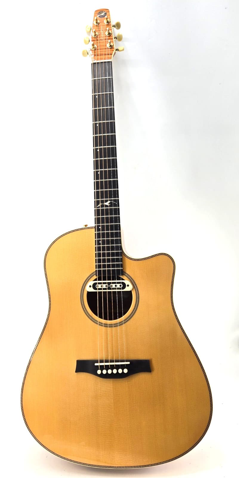 Seagull Artist Cameo CW Deluxe QII Acoustic Electric Guitar with Case - Brown