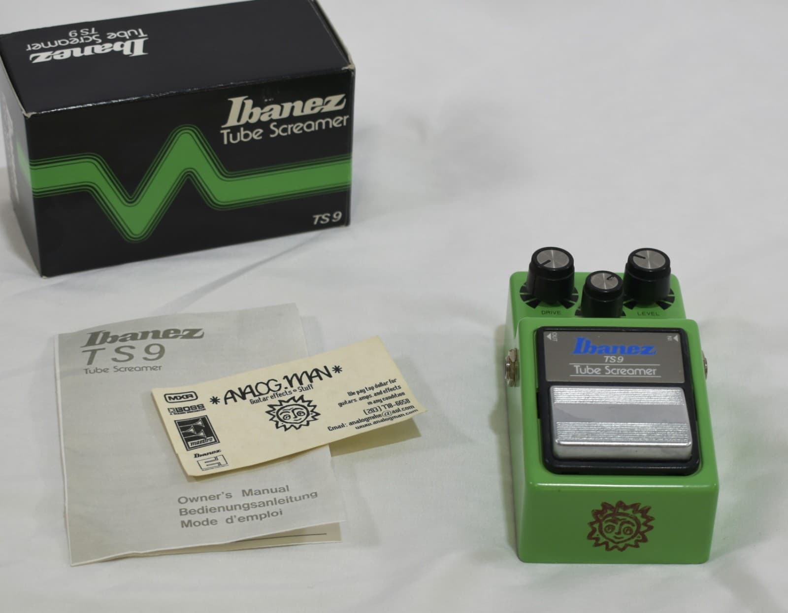 Ibanez TS9 Tube Screamer Overdrive Pedal for Electric Guitar w/ Analog.man Mod