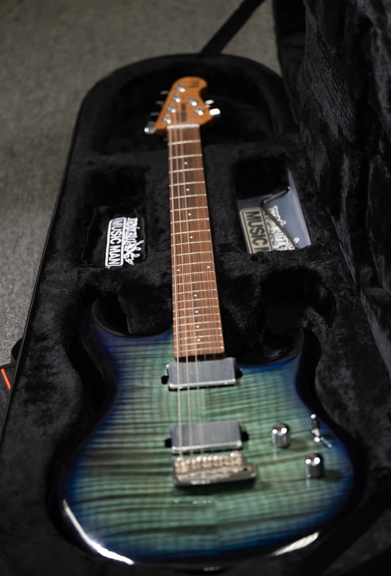 Ernie Ball Music Man Luke 4 HH Maple Top Electric Guitar Blue Dream