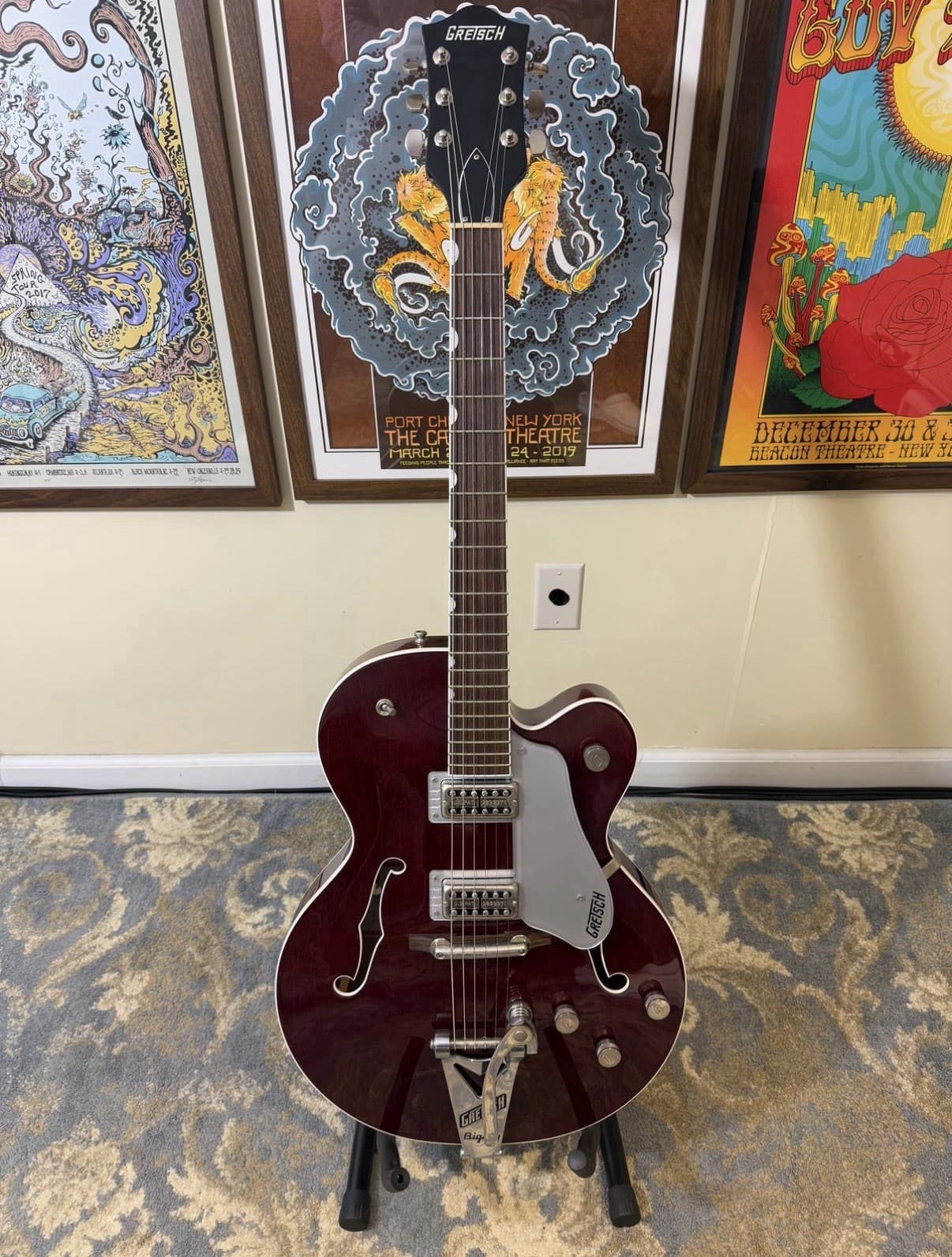 Gretsch G6119T Players Edition Tennessee Rose - 2016 - Deep Cherry Stain, Bigsby