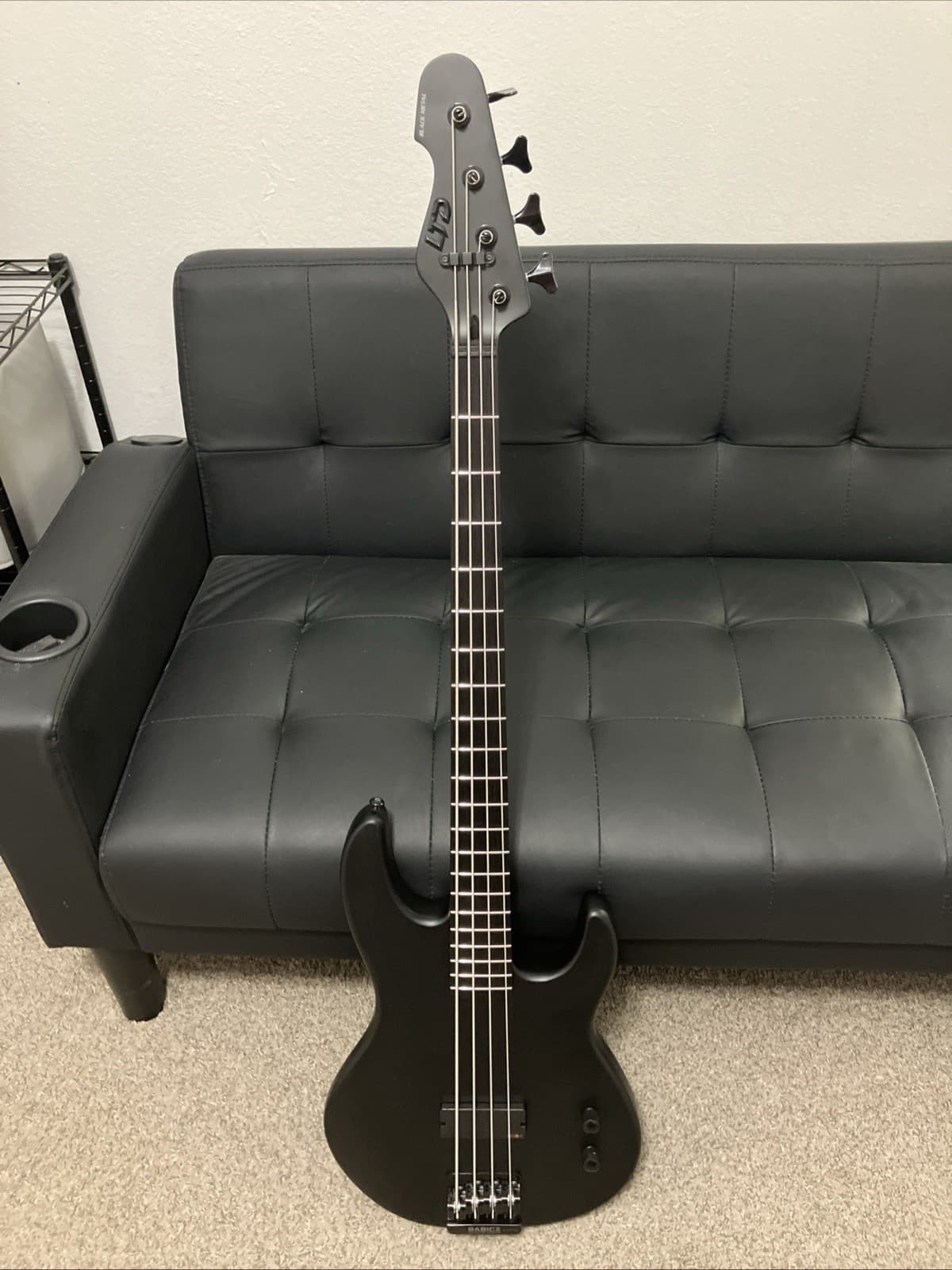 ESP LTD Black Metal AP4 Bass Guitar Stainless Steel Frets EMG 35TWX