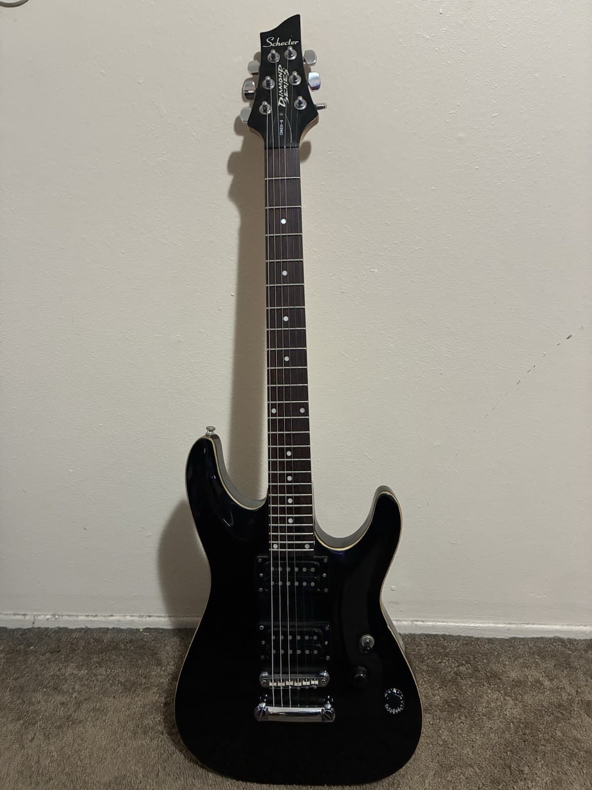 Schecter Diamond Series Omen-6 Electric Guitar Solid Body 6 String Black