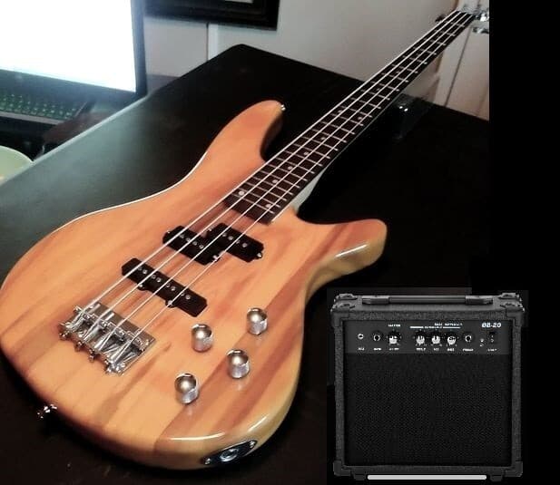 🎸NEW WINTER SPECIAL!🎸+AMP! I Style Electric Bass Guitar +P & Jazz Style Pups!