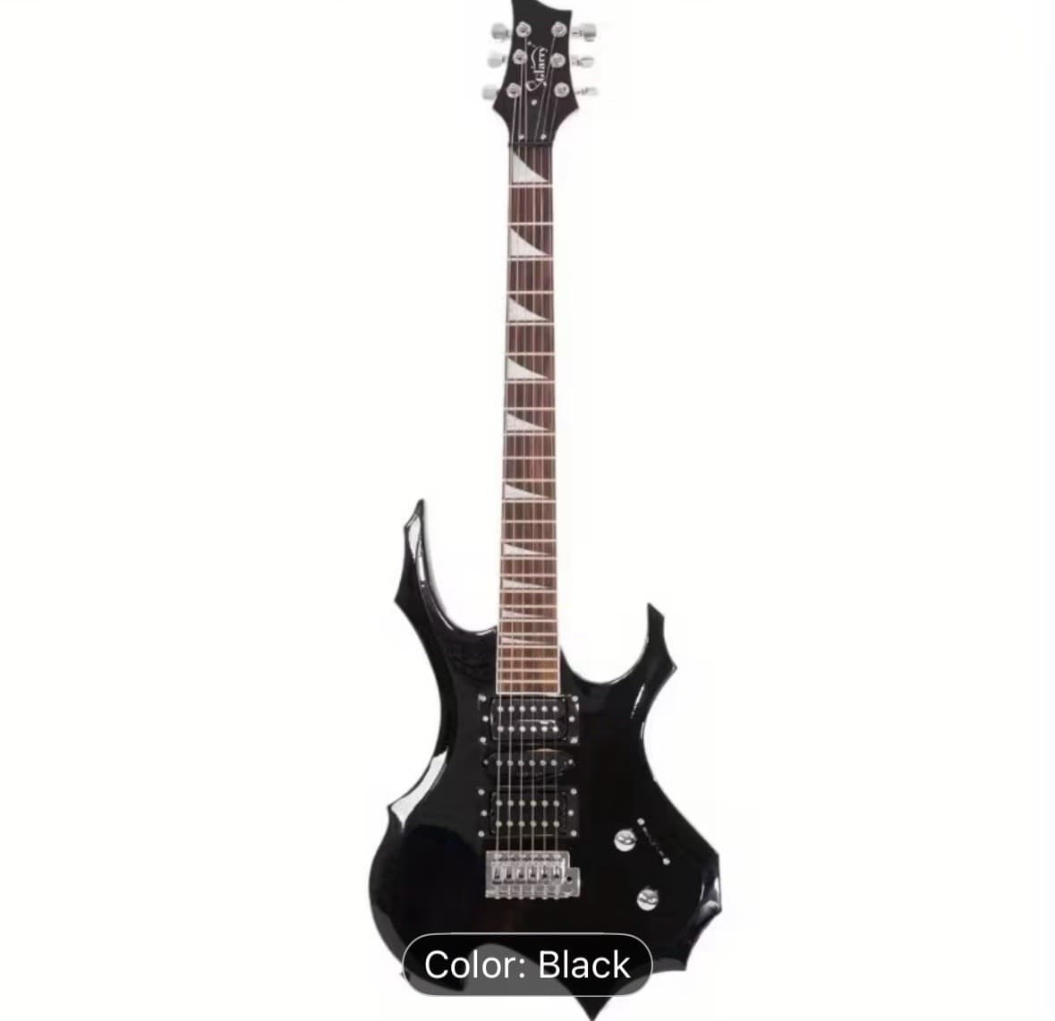 Black Explorer Electric Guitar 6-String Solid Body used