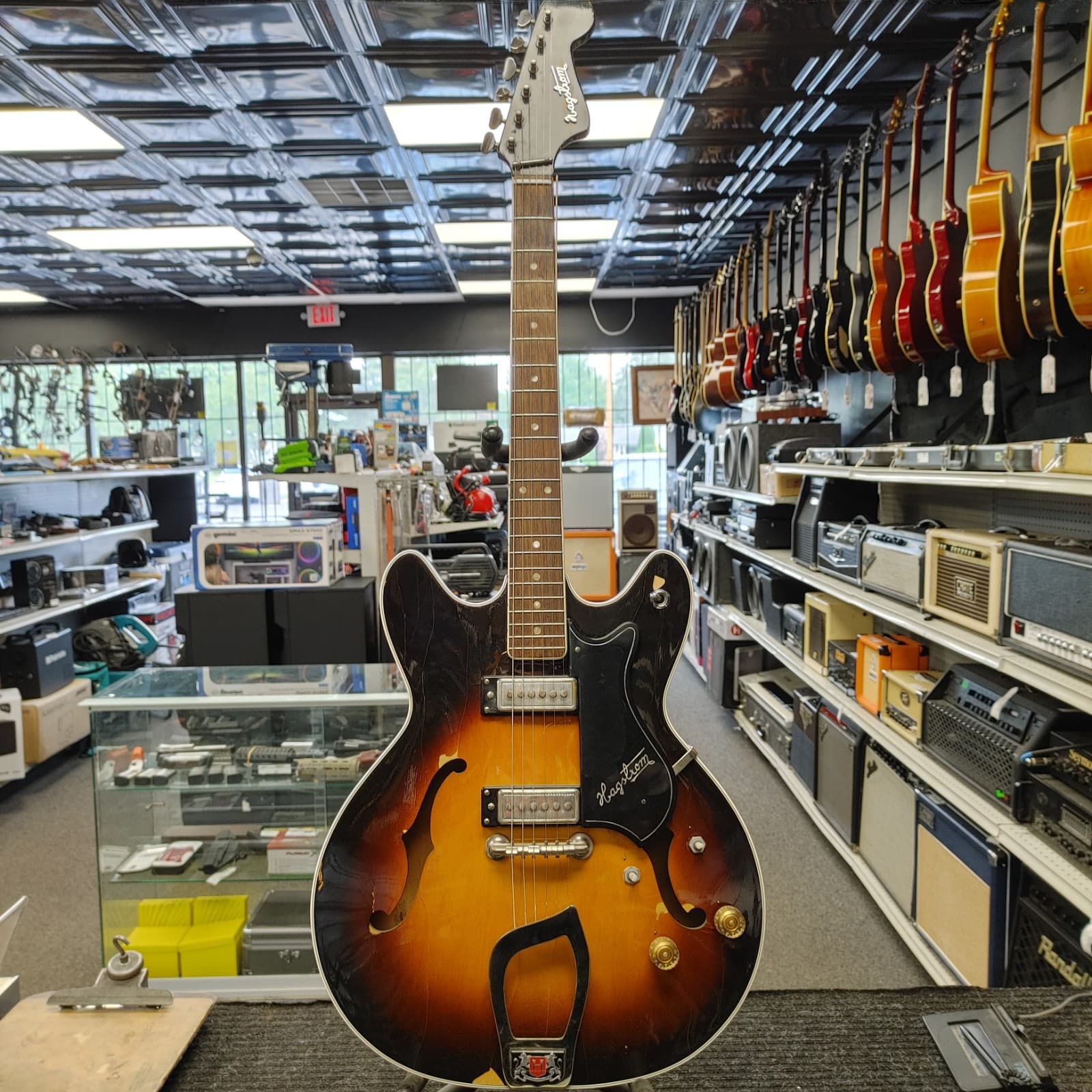 1960's Hagstrom Viking Semi-Hollow Electric Guitar - Tobacco Sunburst