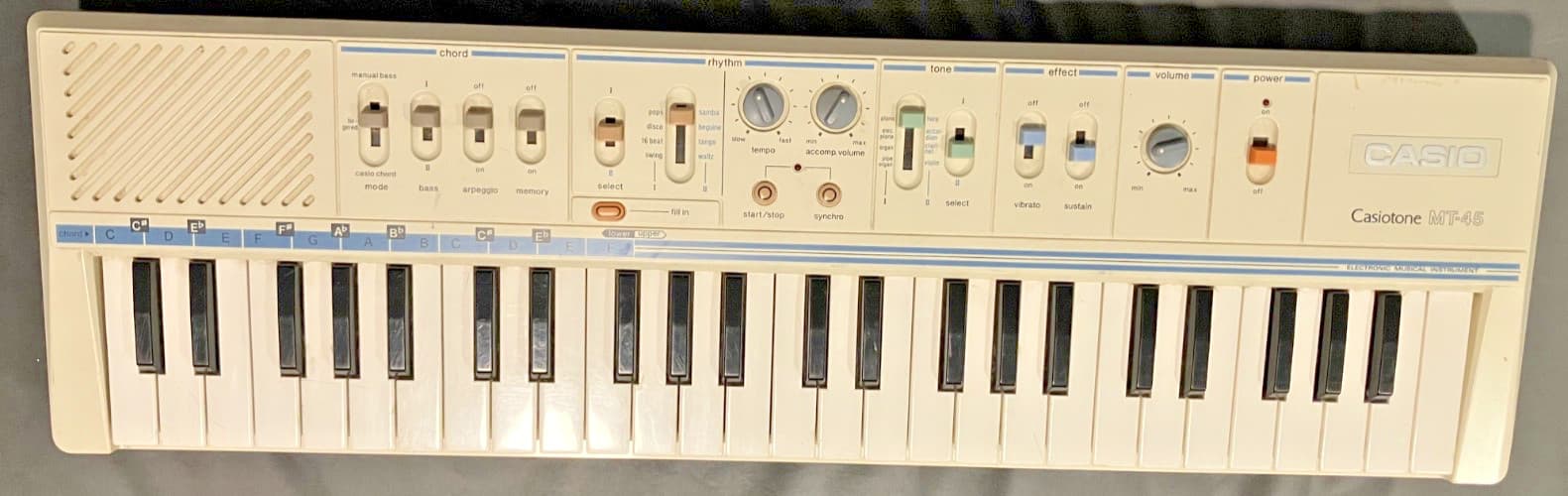 Vintage Casio Casiotone MT-45 Electronic Keyboard Piano Working Synthesizer