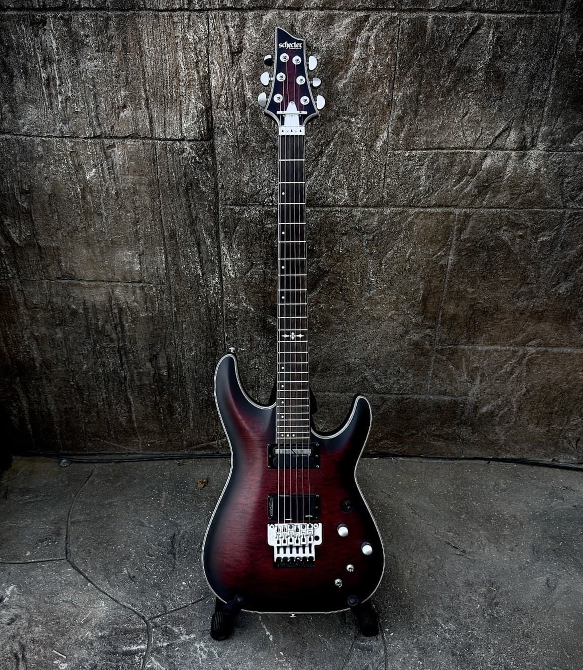 Schecter C-1 Platinum FR-S Guitar Crimson Red Burst Satin B-Stock 0807