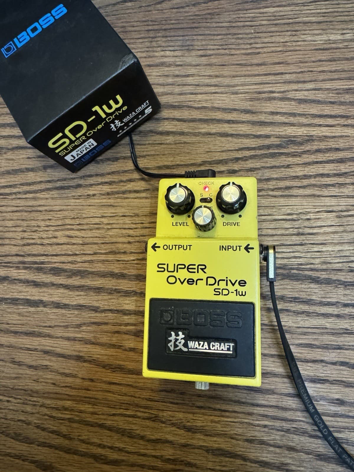 Boss SD-1W Waza Super Overdrive Guitar Effect Pedal With Original Box