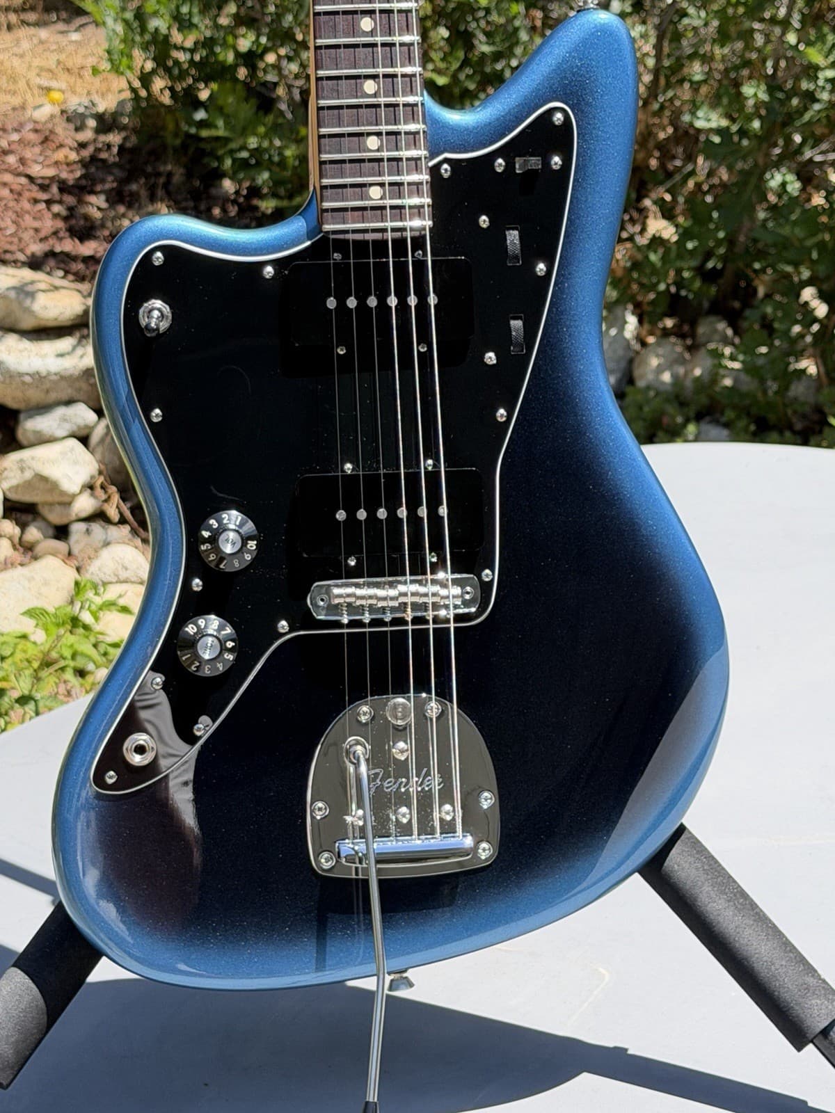 Lefty Fender American Professional II Jazzmaster Dark Night Guitar Left Handed