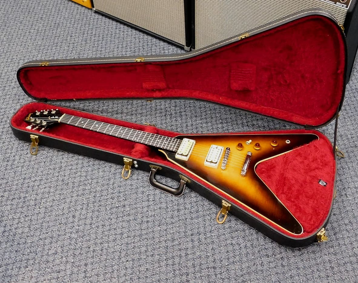 Vintage 1981 Gibson The Flying V CMT Electric Guitar w/ Case! Dark Burst! RARE!