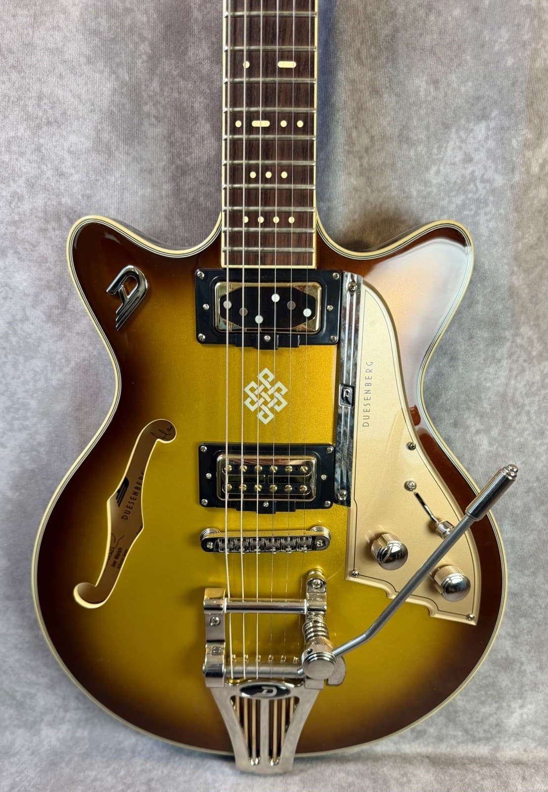 Duesenberg Alliance Series Joe Walsh Semi-Hollow Electric Guitar -Goldburst OHSC