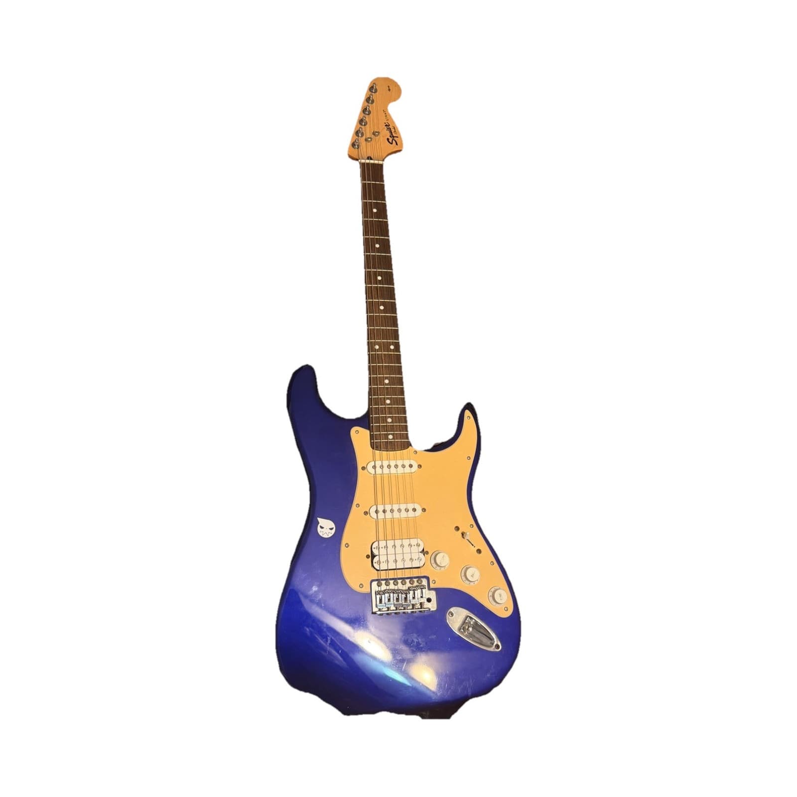 Squier Blue Electric Guitar, 6-String, Solid Body, Gig Bag, Fender Amplifier