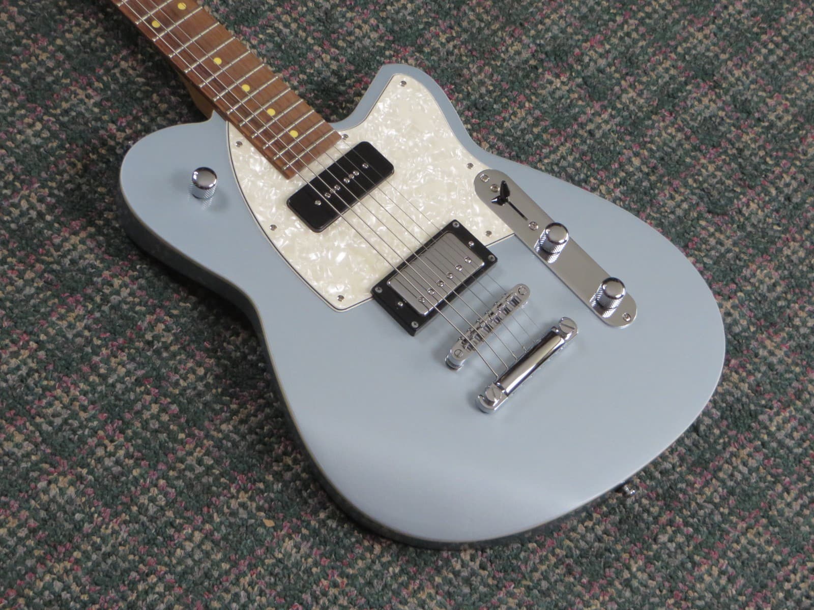 2021 Reverend Double Agent OG Metallic Silver Freeze! w/case