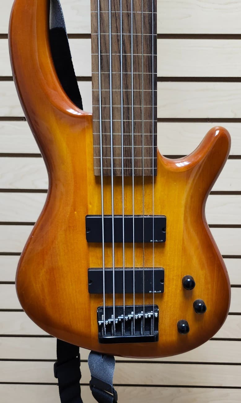 Dean Edge 1 Electric 6 String Fretless Bass w/ Active EMG Pickups + Soft Case