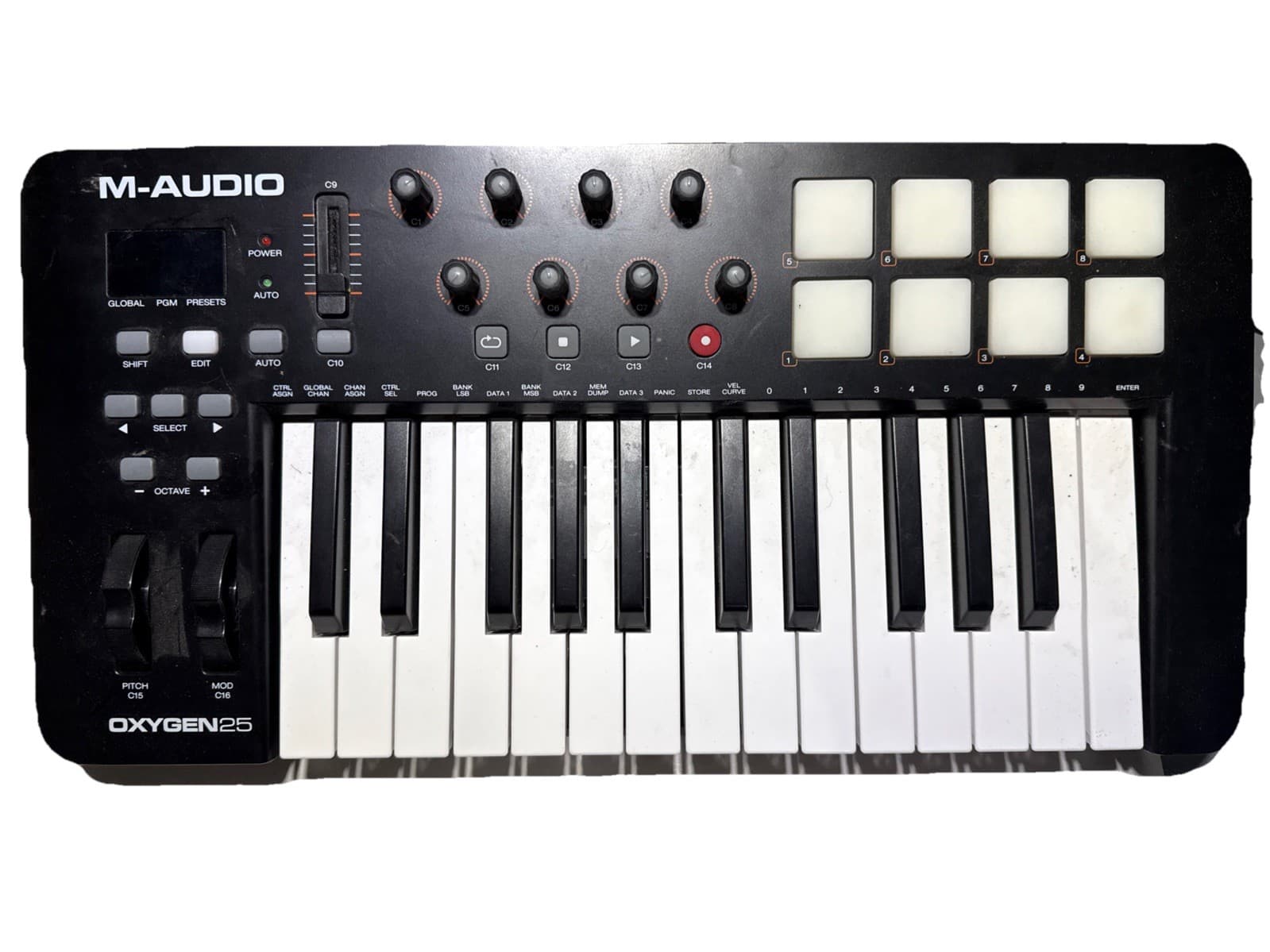 M-Audio Oxygen 25 Piano Keyboard Synthesizer with Power Supply
