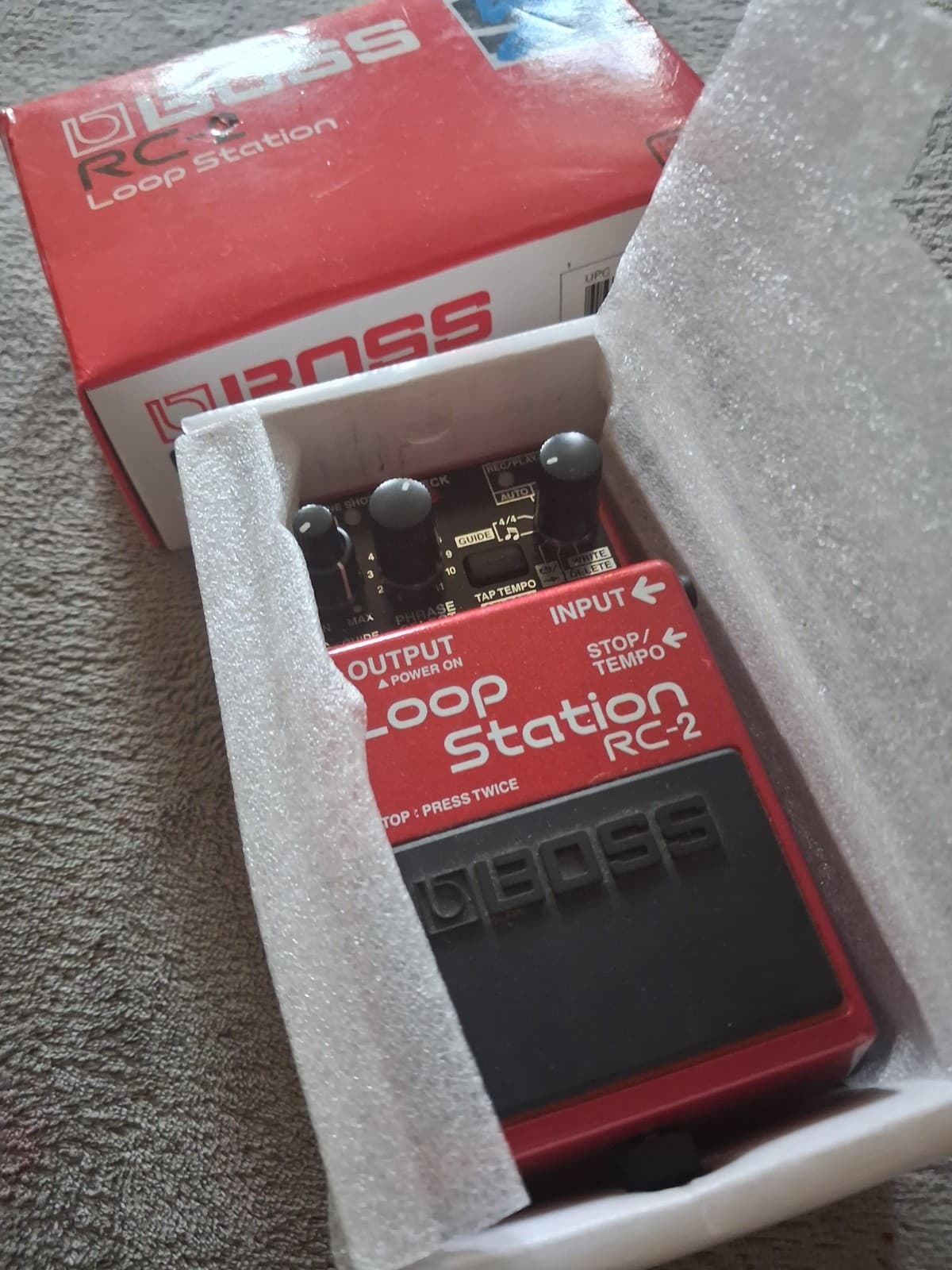 Boss RC-2 Loop Station Compact Guitar Looper Pedal w/ Tap Tempo & Guide