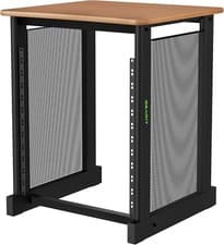 GEARit 12U Audio Rack Flat Top 19 Studio Oak Desktop