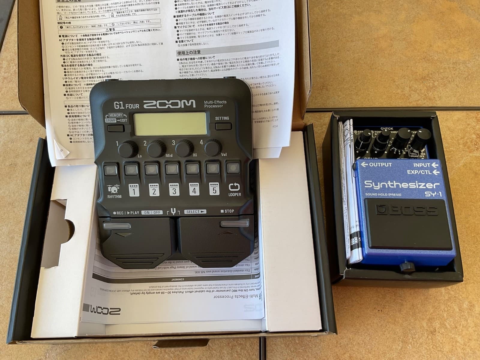 BOSS Guitar Synthesizer SY-1 + ZOOM G1 multi effects mint condition FREE SHIP