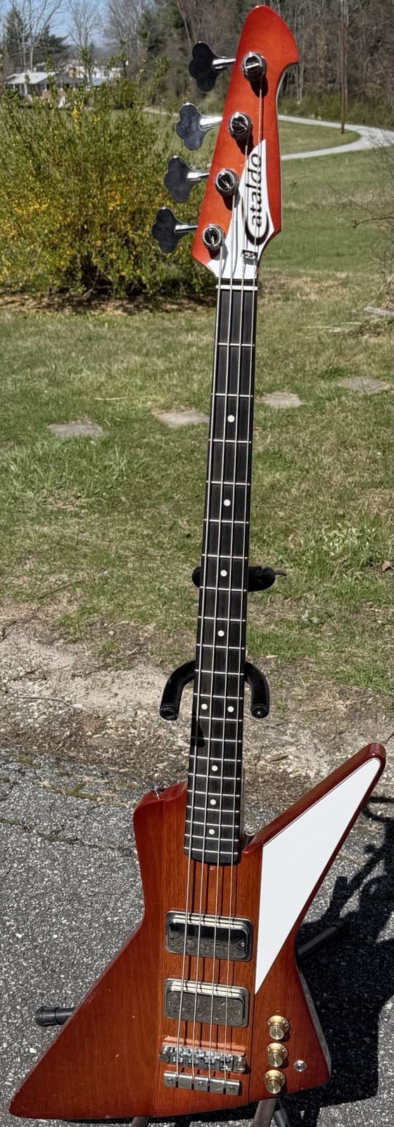 Cataldo Explorerbird Custom 4 string Explorer Bass Guitar Sunburst Entwistle