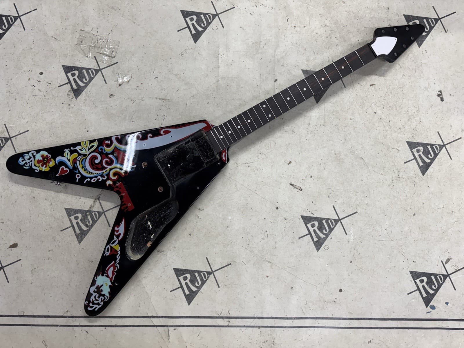 Flying V Guitar Husk Repaired Project LoveDrops