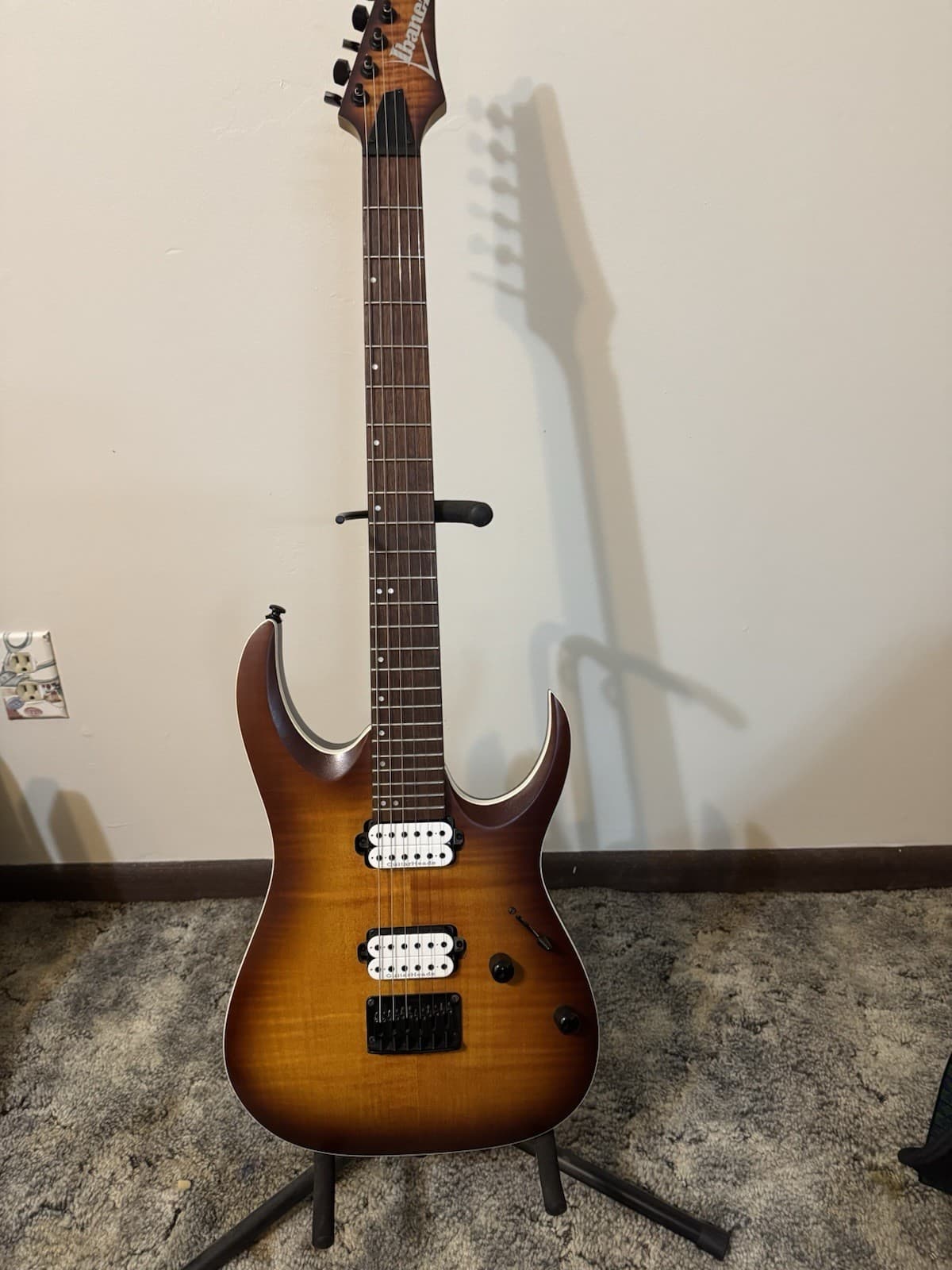 Ibanez RGA42FM Electric Solidbody Guitar Dragon Eye Burst Flat