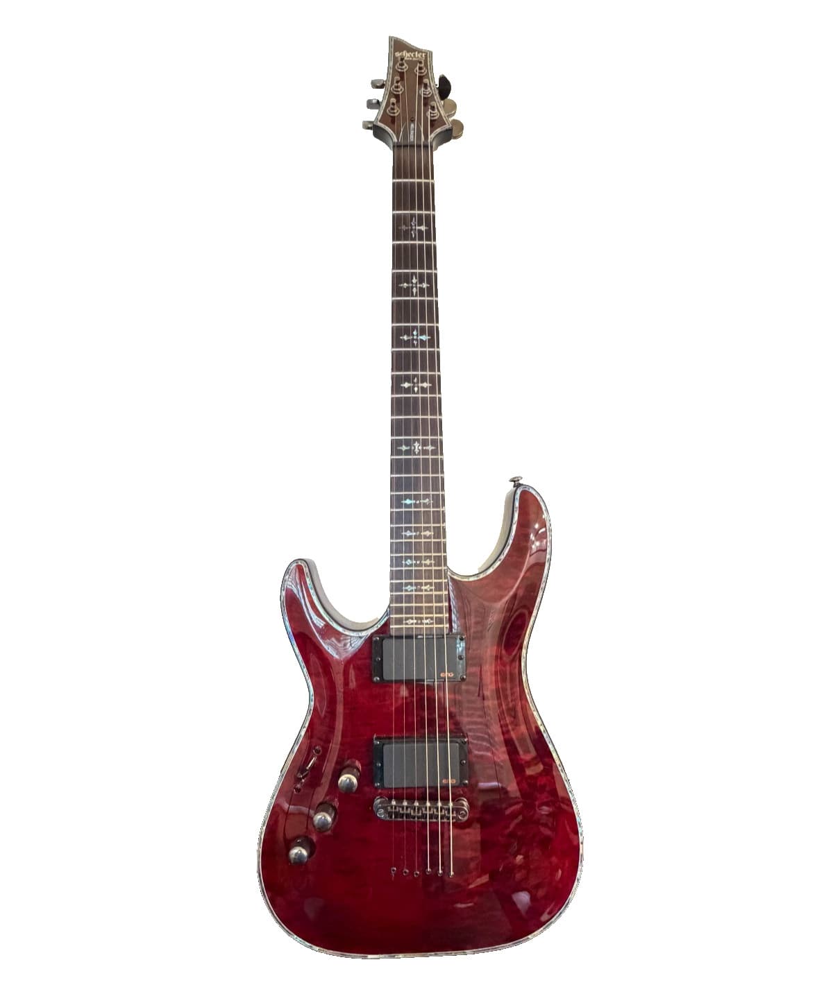 Schecter Hellraiser C-1 LH Black Cherry Left-Handed Guitar (2024) + FREE GIG BAG