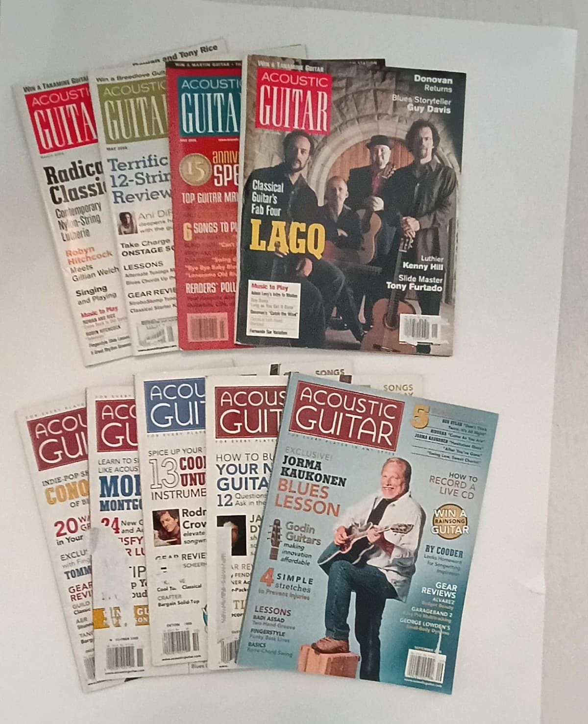 Acoustic Guitar 2005 Issues Classical, Twelve String, Indi Pop, Acoustic Rock